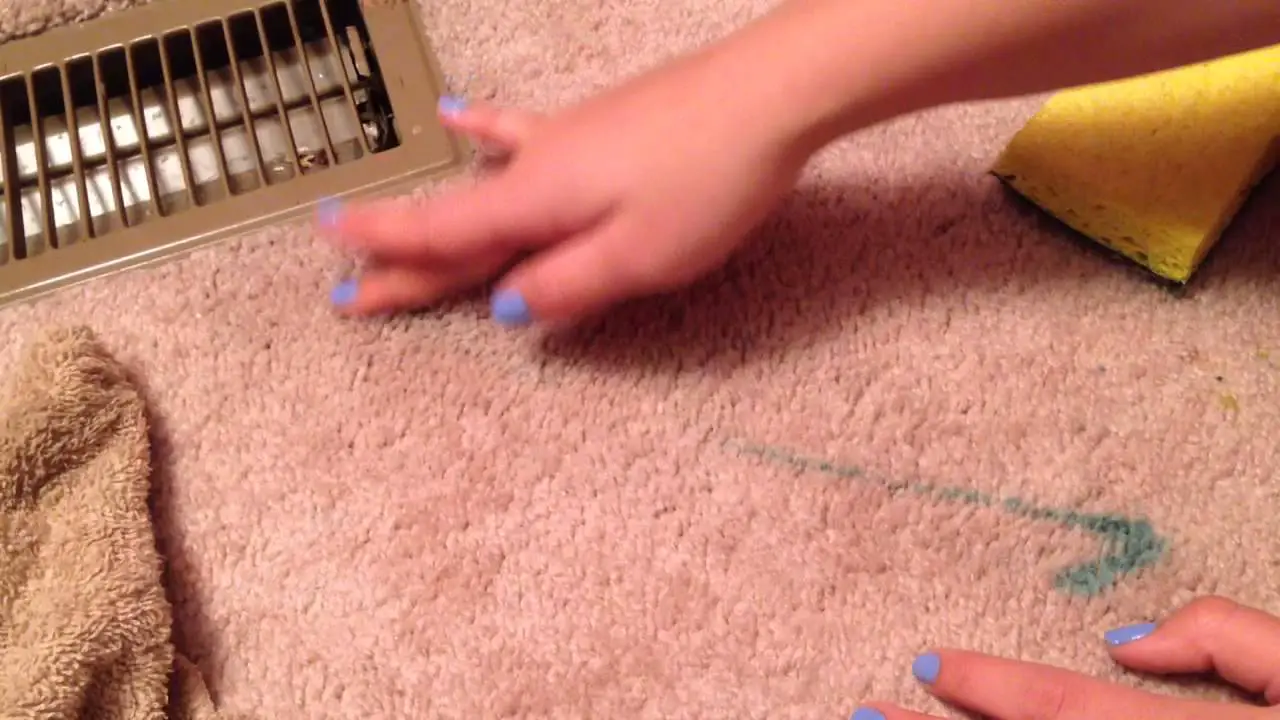 remove dried nail polish from carpet