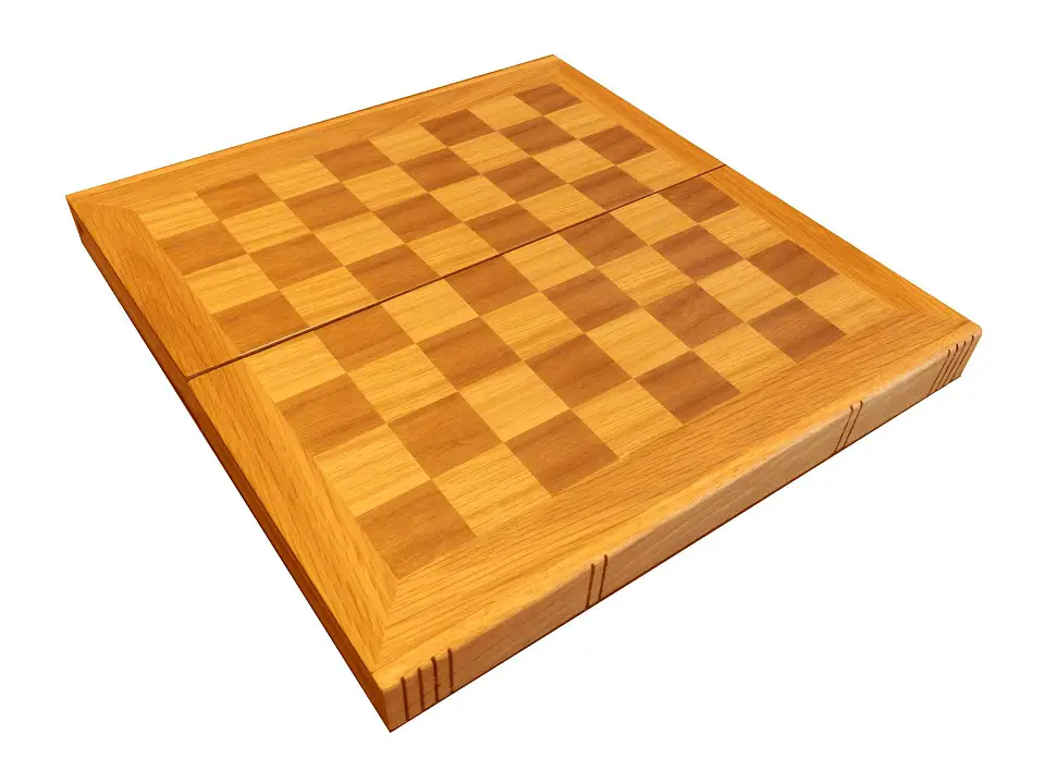 Sand and add a wood finish on your chess board to complete