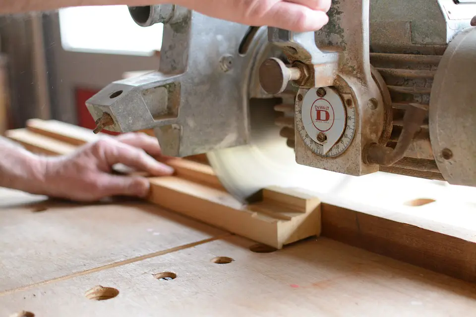 Use a circular saw to cut wood into strips